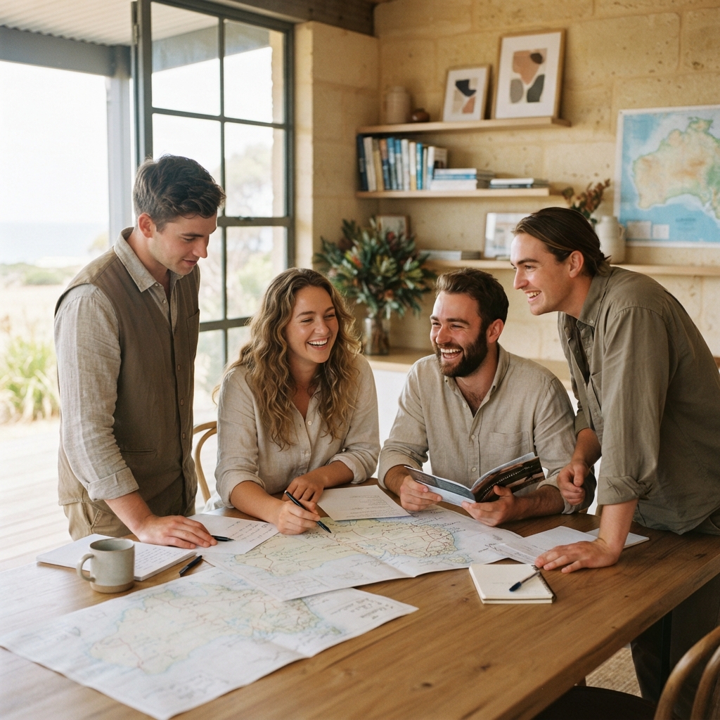 Hospitality guide team reviewing Australian destinations