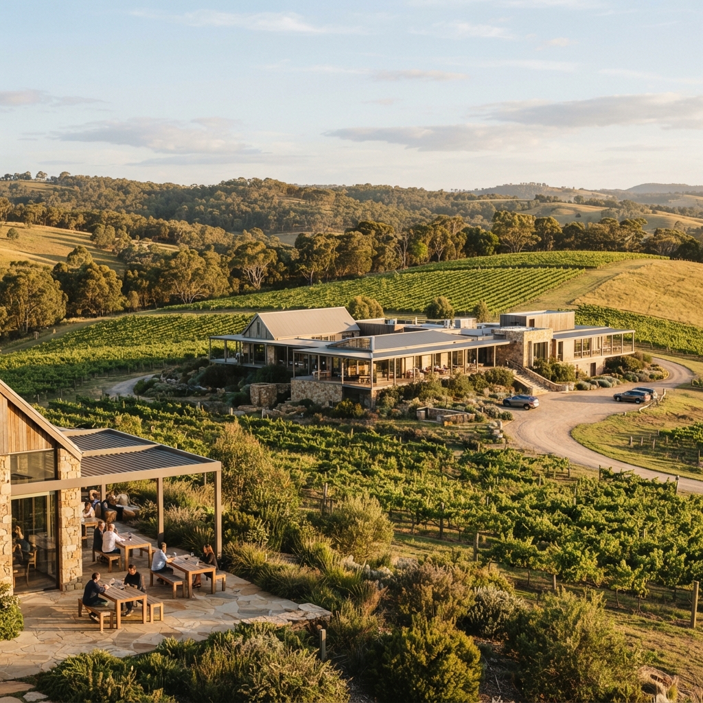 Copper Ridge Grand Hotel exterior and surrounding Australian landscape