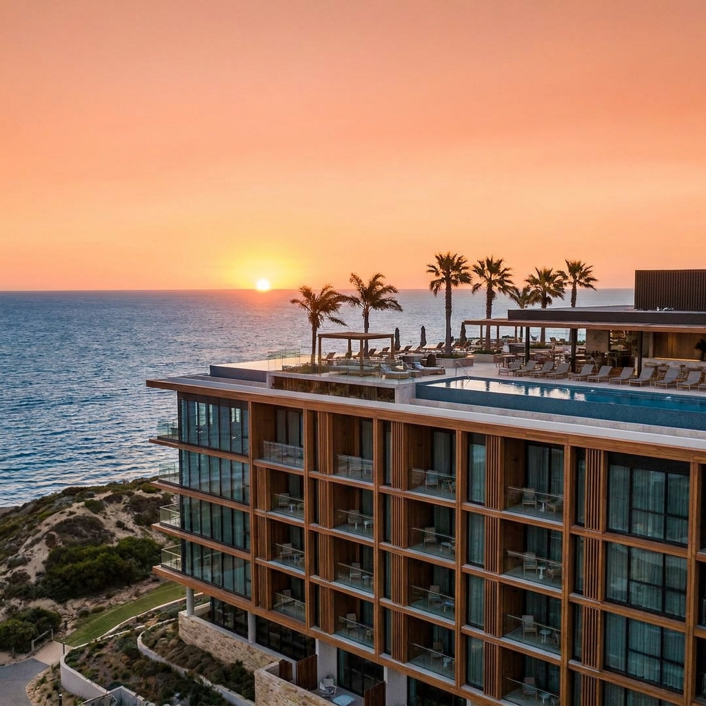 Pacific Palm Casino Retreat exterior and surrounding Australian landscape